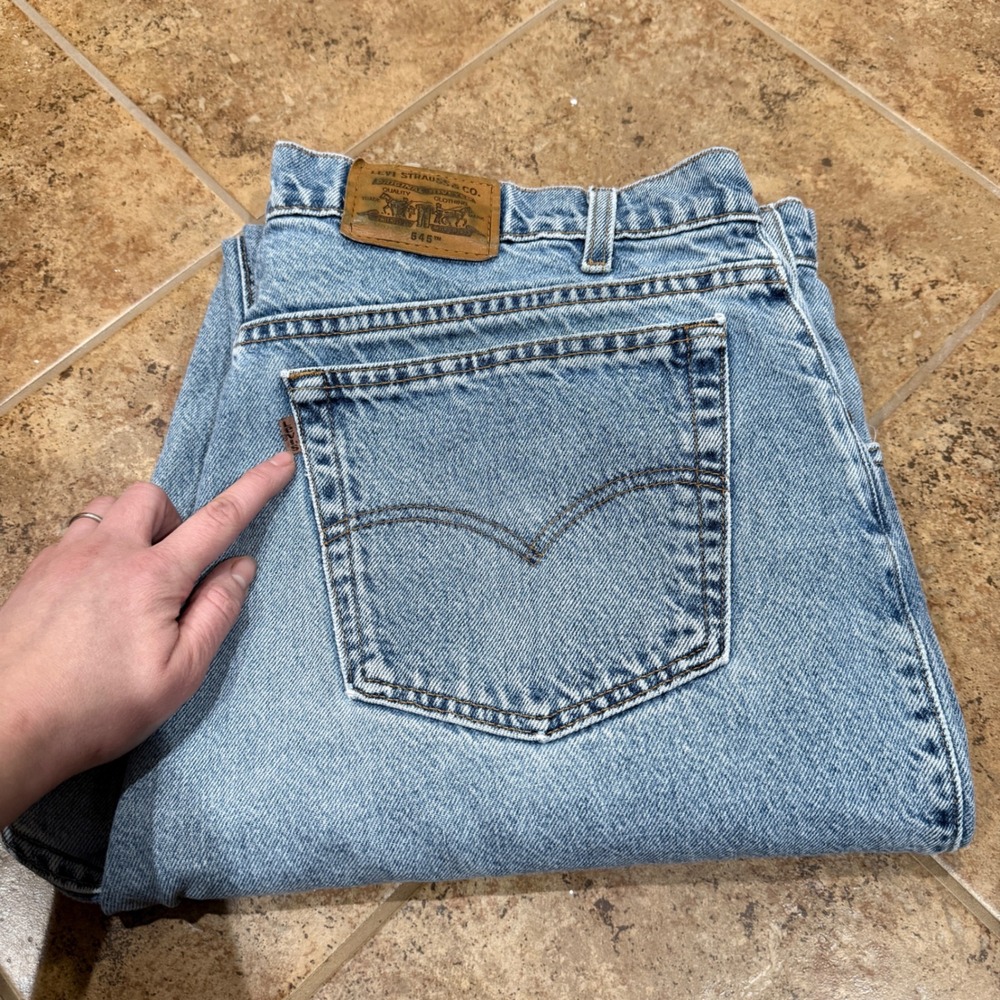 VTG 90s Levi's 545 Mens Jeans W40 L36 Light Wash Straight Leg Denim Pants Casual - Picture 11 of 13